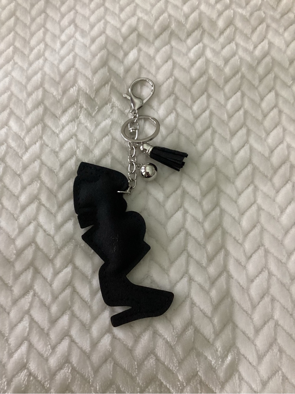 Rhinestone Show, purse & Jacket Purse or Keychain Charm - Black & Silver - Picture 3 of 3